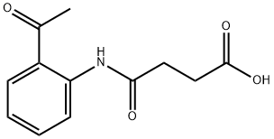 4-[(2-アセチルフェニル)アミノ]-4-オキソブタン酸 化学構造式