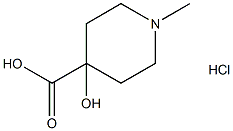 4-Hydroxy-1-methyl-4-piperidinecarboxylic acid hydrochloride Structure