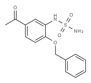 Sulfamide, [5-acetyl-2-(phenylmethoxy)phenyl]- (9CI) Structure
