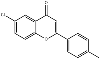 6-CHLORO-4'-METHYLFLAVONE 结构式