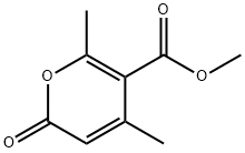 2-オキソ-4,6-ジメチル-2H-ピラン-5-カルボン酸メチル 化学構造式