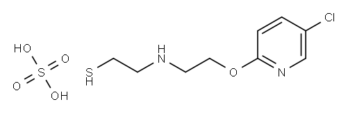 2-[2-(5-クロロ-2-ピリジルオキシ)エチル]アミノエタンチオールスルファート 化学構造式