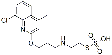 Thiosulfuric acid hydrogen S-[2-[[3-[(8-chloro-4-methyl-2-quinolyl)oxy]propyl]amino]ethyl] ester Structure