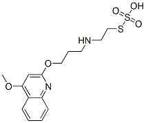 Thiosulfuric acid hydrogen S-[2-[[3-[(4-methoxy-2-quinolinyl)oxy]propyl]amino]ethyl] ester 结构式