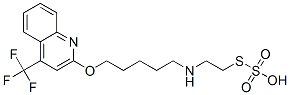 チオ硫酸水素S-[2-[[5-[[4-(トリフルオロメチル)-2-キノリニル]オキシ]ペンチル]アミノ]エチル] 化学構造式