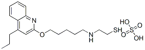2-[5-(4-プロピル-2-キノリルオキシ)ペンチル]アミノエタンチオールスルファート 化学構造式