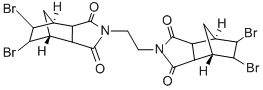 2,2'-(1,2-エタンジイル)ビス[5,6-ジブロモヘキサヒドロ-4,7-メタノ-1H-イソインドール-1,3(2H)-ジオン] 化学構造式