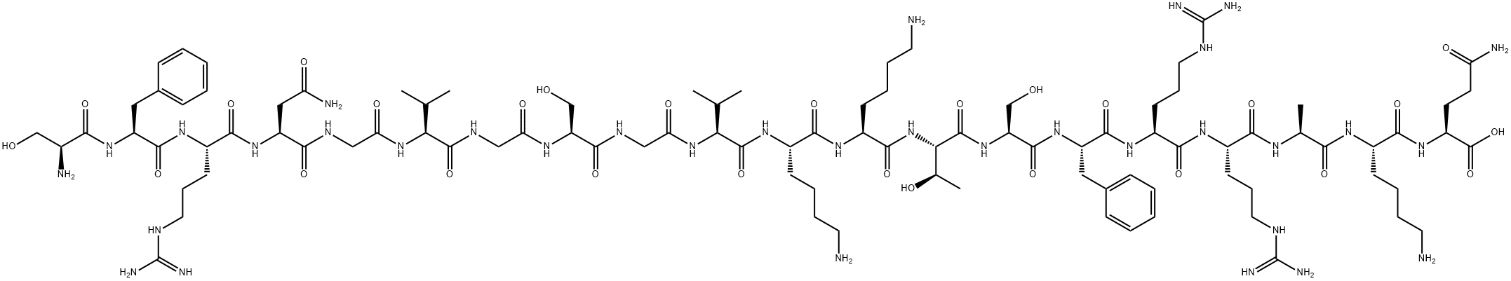 H-SER-PHE-ARG-ASN-GLY-VAL-GLY-SER-GLY-VAL-LYS-LYS-THR-SER-PHE-ARG-ARG-ALA-LYS-GLN-OH Structure