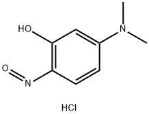 2-ニトロソ-5-ジメチルアミノフェノール  塩酸塩 化学構造式