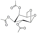 1,6-Anhydro-β-D-galactopyranose Triacetate 化学構造式