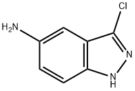 3-クロロ-1H-インダゾール-5-アミン 化学構造式