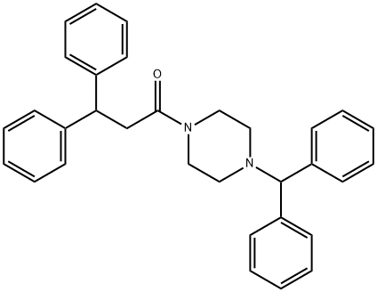 1-[4-(DiphenylMethyl)-1-piperazinyl]-3,3-diphenyl-1-propanone Struktur