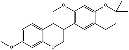 3,3',4,4'-Tetrahydro-7,7'-dimethoxy-2,2'-dimethyl-3,6'-bi(2H-1-benzopyran) Structure