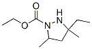 1-Pyrazolidinecarboxylicacid,3-ethyl-3,5-dimethyl-,ethylester(9CI) 结构式