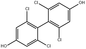 2,2',6,6'-Tetrachloro[1,1'-biphenyl]-4,4'-diol Struktur