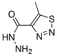 1,2,3-Thiadiazole-4-carboxylic  acid,  5-methyl-,  hydrazide 化学構造式