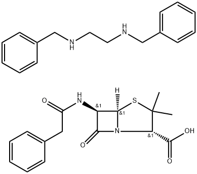 ベンジルペニシリンベンザチン水和物 化学構造式