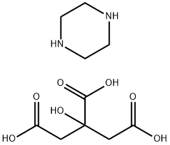クエン酸ピペラジン 化学構造式