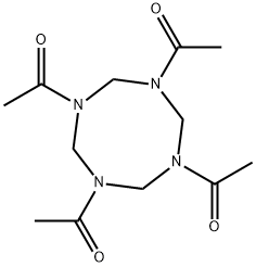 1,3,5,7-テトラアセチルオクタヒドロ-1,3,5,7-テトラゾシン 化学構造式