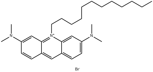 臭化2,8-ビス(ジメチルアミノ)-10-ドデシルアクリジニウム 化学構造式