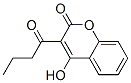4-ヒドロキシ-3-(1-オキソブチル)-2H-1-ベンゾピラン-2-オン 化学構造式
