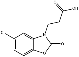 3-(5-氯-2-氧代-1,3-苯并恶唑-3(2H)-基)丙酸, 41405-50-9, 结构式