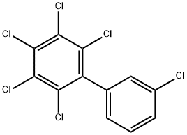2,3,3',4,5,6-ヘキサクロロ-1,1'-ビフェニル 化学構造式