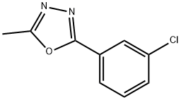 2-(3-氯苯基)-5-甲基-1,3,4-恶二唑 结构式