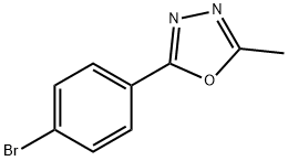 2-(4-ブロモフェニル)-5-メチル-1,3,4-オキサジアゾール 化学構造式
