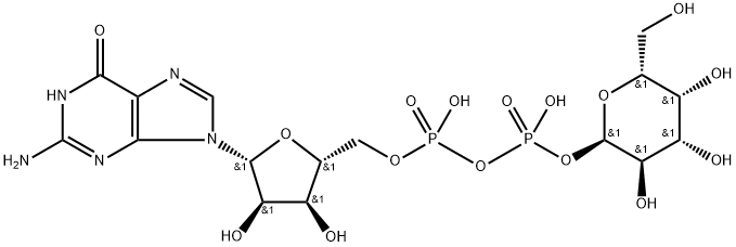 鸟苷 5'-(三氢二磷酸酯) P'-ALPHA-D-吡喃半乳糖基酯 结构式