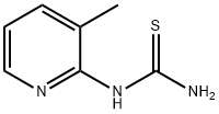 N-(3-甲基-2-吡啶基)硫脲 结构式