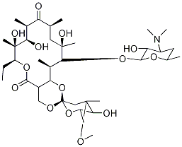 1',15-オキシエリスロマイシン 化学構造式