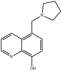 5-[(吡咯烷-1-基)甲基]喹啉-8-醇 结构式