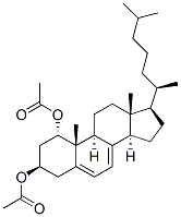 cholesta-5,7-diene-1alpha,3beta-diyl diacetate Structure