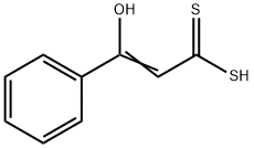 3-ヒドロキシ-3-フェニルプロペンジチオ酸 化学構造式