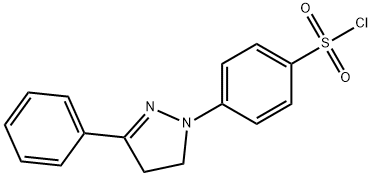 4-(3'-phenyl-2'-pyrazolin-1'-yl)benzenesulfonyl chloride Struktur