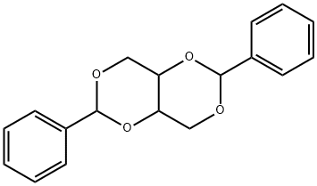 2,6-ジフェニルテトラヒドロ[1,3]ジオキシノ[5,4-d]-1,3-ジオキシン 化学構造式