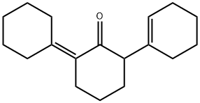 2-cyclohexylidene-6-(1-cyclohexen-1-yl)cyclohexan-1-one Struktur