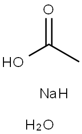 Sodium acetate hydrate 化学構造式