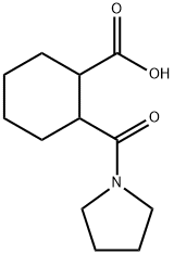 2-(ピロリジン-1-イルカルボニル)シクロヘキサンカルボン酸 化学構造式