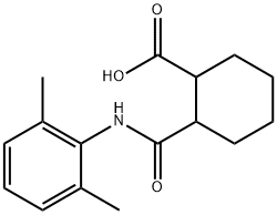 2-((2,6-二甲基苯基)氨基甲酰基)环己烷-1-羧酸 结构式
