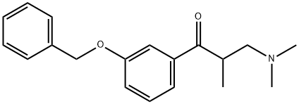 1-(3-(苄氧基)苯基)-3-(二甲基氨基)-2-甲基丙-1-酮, 41489-62-7, 结构式