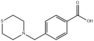 4-(チオモルホリン-4-イルメチル)安息香酸 化学構造式
