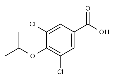 Benzoic acid, 3,5-dichloro-4-(1-methylethoxy)- Struktur