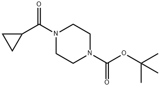 tert-butyl 4-(cyclopropylcarbonyl)-1-piperazinecarboxylate Structure