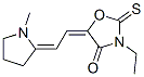 3-エチル-5-[2-(1-メチルピロリジン-2-イリデン)エチリデン]-2-チオキソオキサゾリジン-4-オン 化学構造式