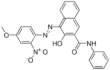 3-ヒドロキシ-4-[(4-メトキシ-2-ニトロフェニル)アゾ]-N-フェニル-2-ナフタレンカルボアミド 化学構造式