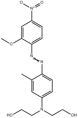 2-[2-hydroxyethyl-[4-(2-methoxy-4-nitro-phenyl)diazenyl-3-methyl-phenyl]amino]ethanol 结构式