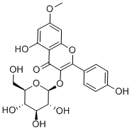 鼠李柠檬素-3-O-Β-D-葡萄糖苷, 41545-37-3, 结构式