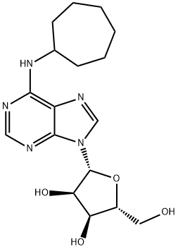 Adenosine, N-cycloheptyl- Structure